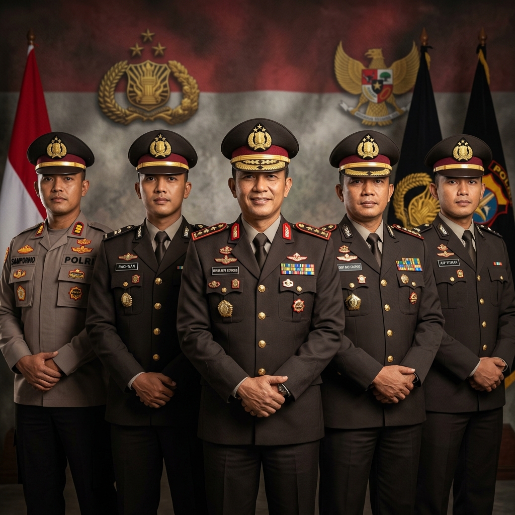 Kolase Kepemimpinan 5 Pemimpin Kepolisian RI